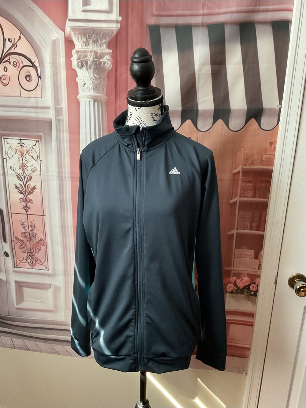 adidas Dark Navy Full-Zip Performance Jacket